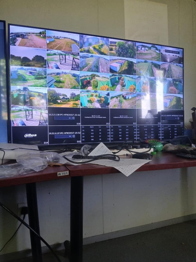 CCTV control-room video wall